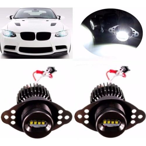 2pcs/set 20W LED Angel Eyes Marker Halo Ring Light Bulb For BMW E90 LCI White