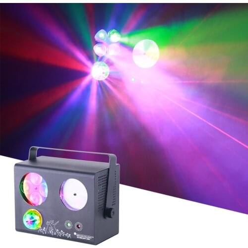2021 LED Magic Ball Line Laser 4in1 Effect Light DMX512 Stage Light Show Projector DJ Party Laser Lights For Xmas Club Wedding