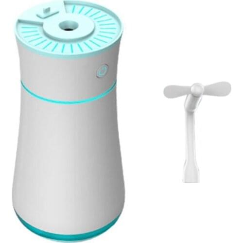 300Ml 3 in 1 Air Humidifier Aroma Diffuser with Fan and LED Night Lights USB Rechargeable Essential Oil Diffuser