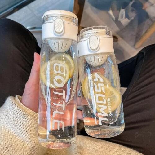 Fashion Cool Water Cup Campus Student Couple Literary and Artistic Fresh Plastic Cup with Tea Septum Cover Car Sports Cup