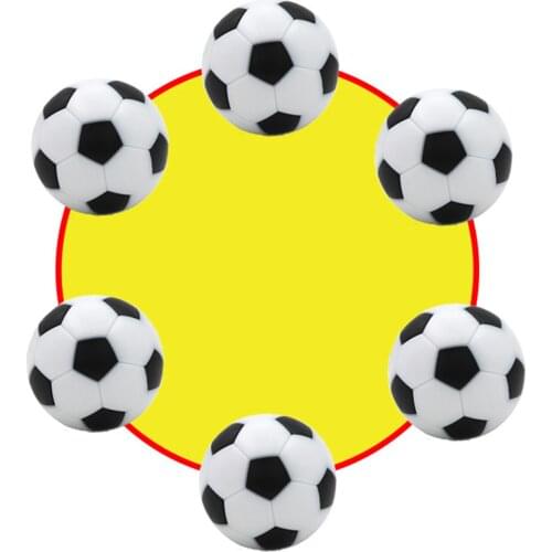 6PCS 32MM TPR Smooth Soccer Relieve Stress Safe Washable Toy For Kids Table Football Machine Fidget Toys
