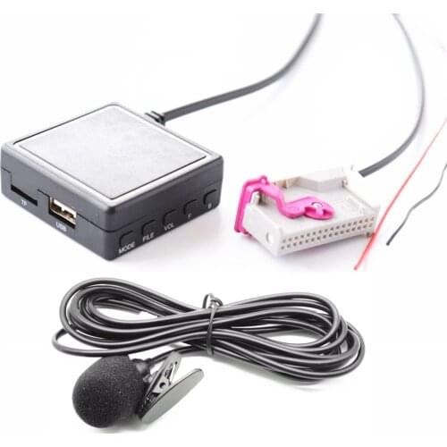 Car Bluetooth 5.0 RNSE Headunit Wireless Bluetooth Aux Microphone Adapter TF USB Flash Drive For Audi A3 A4 A6 A8 TT R8 RNS-E