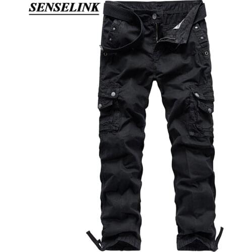 Spring summer Cargo Pants 2020 Canvas Casual Male Trousers Fashion Casual Streetwear Men Pants 40 Code