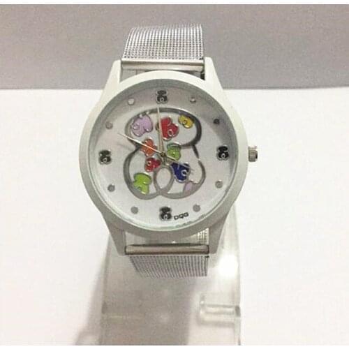 Reloj mujer New 2020 Luxury Brand Bear Watch Women Fashion Quartz Watches Metal Mesh Stainless Steel Dress Wristwatches relogio