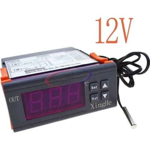 XH-W2028 12V 24V 220V Digital Temperature Controller Thermocouple sensor Thermostat Measuring Range -50~110 Degree with Sensor