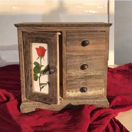 Wooden Jewelry Cable Organizer Box Tandendoosje Antique Retro Boite Masque Solid WoodStorage Hand jewelry Earrings necklace