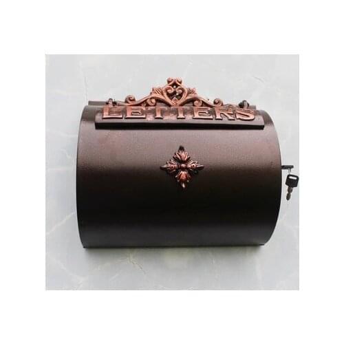 European Garden Home Cast Aluminum Crafts Wall-mounted Letter Box Mailbox Iron Letter Box Villa Decoration