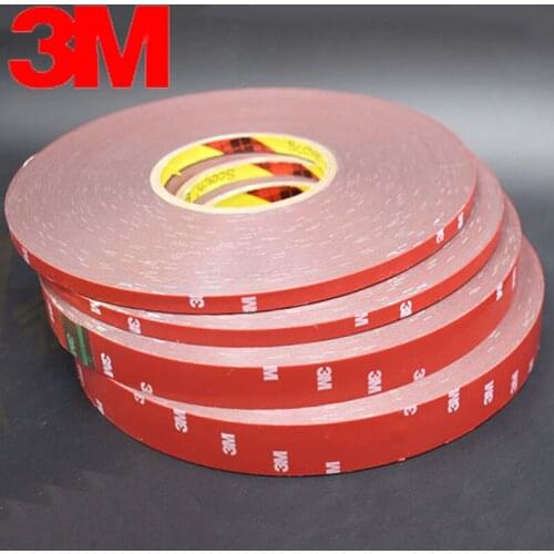 3M Strong Permanent Acrylic Foam Double-Sided self-adhesive Adhesive Glue Tape Super Sticky Red Liner 0.6/0.8/1/1.2/1.5/2 CM