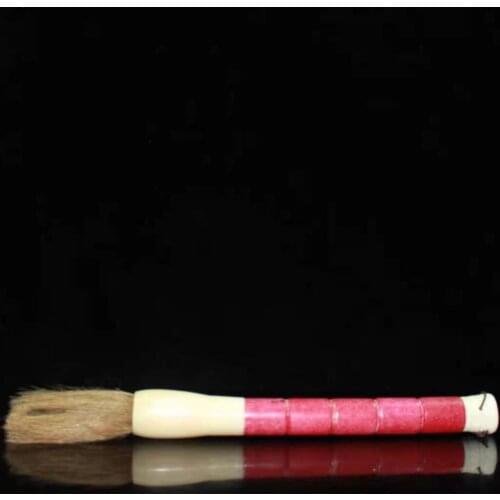 Collection Old Chinese Calligraphy Painting Inlaid Jades Large Brush/3