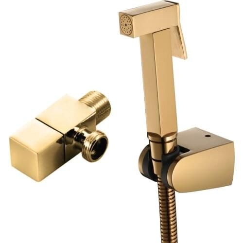 Brass Hanheld Bidet Sprayer Toilet Shower Bidet Shower Bathtoom Gold Toilet Bidet Hygienic Shower Toilet Wash for Bathroom