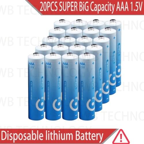 20 PCS/lot Brand New pushout SUPER Big Capacity AAA 1.5 V lithium iron batteries.High power Long shelf life free shipping
