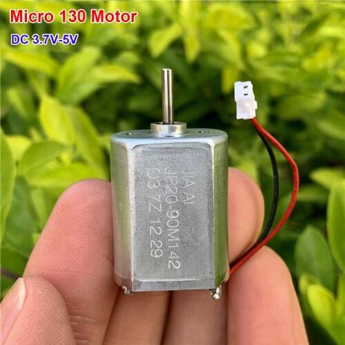 Micro 130 DC Electric Motor DC 3.7V-7.4V 7600-14800RPM High Speed Mute Precious Metal Brush DIY Small Hobby Toy Model Brand New