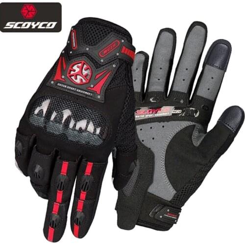 Summer SCOYCO Motorcycle gloves Carbon fibe shell Breathable mesh guantes moto Motocross accessories M L XL XXL
