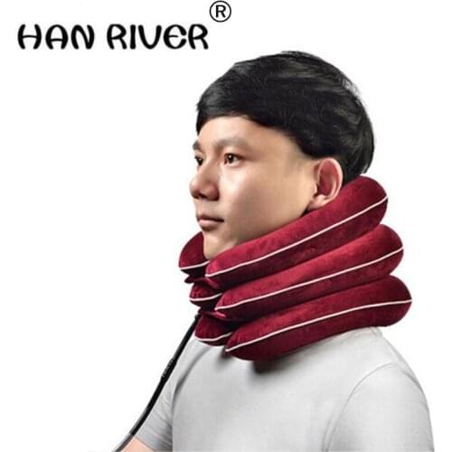 HANRIVER Health care Cervical Collar Traction Household Neck Traction tool Inflatable Collar Cervical Vertebra Traction Massager