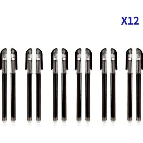 NEWYES 12PCS/SET Original Custom Smart Notebook Erasable Pen Blue Ink 0.5mm Black gel pen Writing office supplies Kids Gift