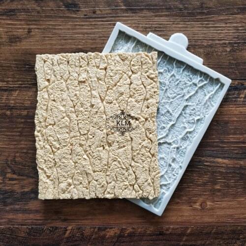 New rough bark pattern silicone mold DIY chocolate fondant tool fondant cake decoration