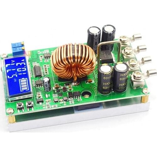 New 20A DC High-power Adjustable Step-down Power Supply Module, Constant Voltage and Current, Lcd Screen