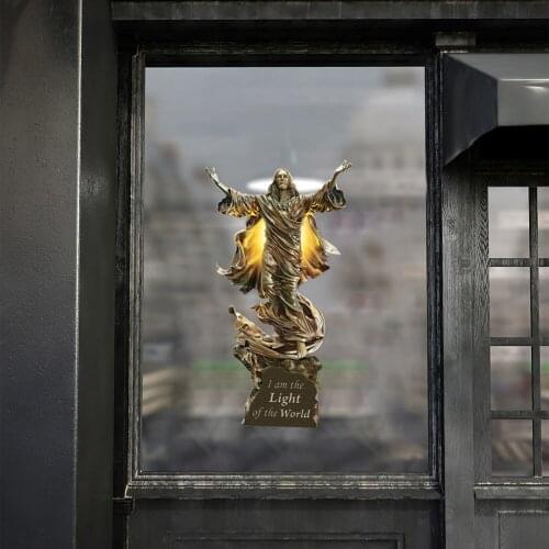 Christmas Style Wallpaper Jesus Self Adhesive Wall Stickers Indoor Windows New Year Festival Pendants Gift Decor