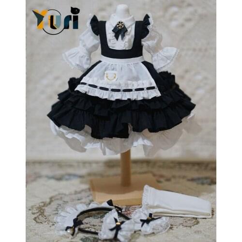 Limit Final Fantasy XIV FF14 Handmade 1/4 1/6 BJD Doll Use Maid Dress Clothes Clothing Cosplay Cute Gift New C