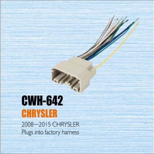 Plugs Into Factory Harness For Chrysler 2008-2013 Radio Power Wire Adapter Aftermarket Stereo Cable Male DIN To ISO