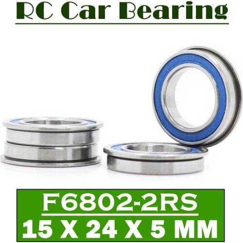 FUSHI F6802 2RS Bearings Blue Sealed 15x24x5 mm , ABEC-3 F6802RS Shaft Ball Bearing Parts For Hobby RC Car Truck , Pick of 4 Pcs