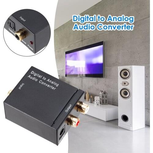 Audio Converter Lightweight Amplifier Easily Carrying Digital Optical Fiber Toslink Coaxial to Analog RCA R/L Decoder
