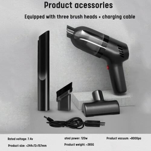 8000pa 120W Cordless Vacuum Cleaner For Car Home Handheld Rechargeable Cyclone Suction Automatic Vacuum Wet Dry Cleaning Machine