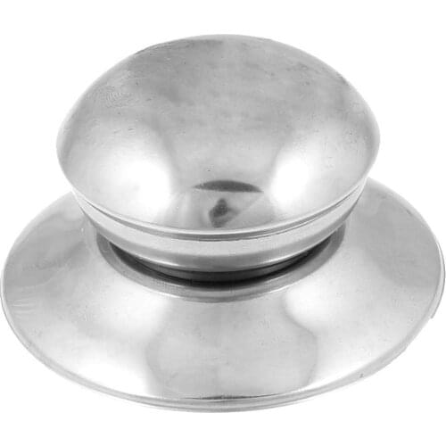 Home 58mm Diameter Silver Tone Metal Base Pot Lid Knob Cookware Pot Lid Knob