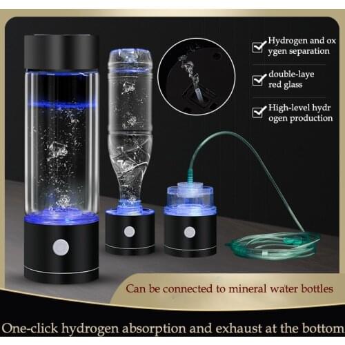 SPE/PEM Water Ionizer Bottle Hydrogen Generator Water Maker Portable Hydrogen-Rich High H2 Alkaline Hydrogen Water Adapter Cup