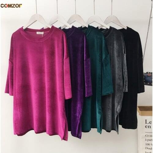 9 Colors women o-neck velvet t shirt short sleeve spring summer top womens casual base layer velour tee shirt camisetas mujer
