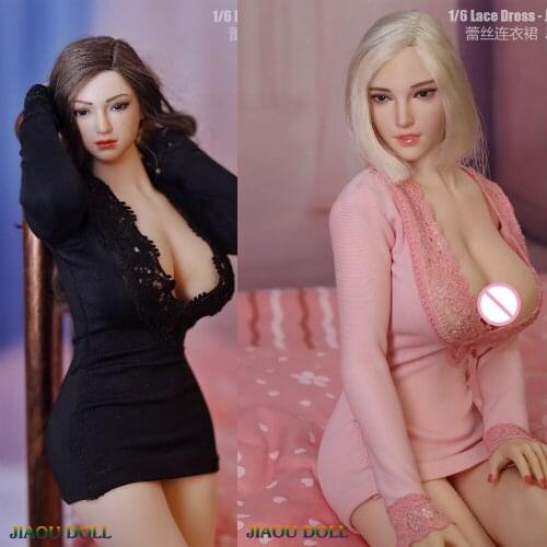1/6 Female Lace Dress Sexy Hip Mini Skirt Model Accessories Clothes 12 Inch Action Figure
