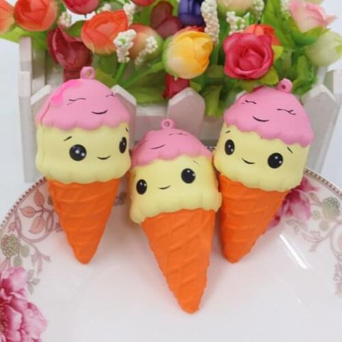 1pcs kawaii ice cream Squishy Slow Rising mini cake Squeeze anti-stress toy Simulation food Decoration pretend play kitchen toys
