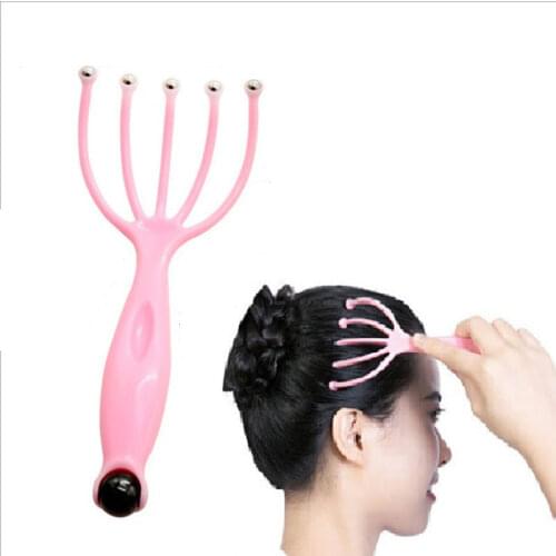 1pc Massager Scalp Massager Steel Ball Head Massager Relaxation Five Finger Massager For Head