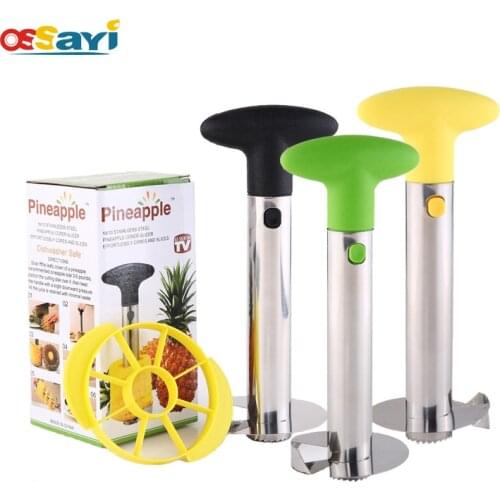 2Pcs/set Pineapple Slicer And Pineapple Corer Peeler Cutter Spiral Vegetable Fruit Slicer Stainless Steel Manual Kitchen Tools