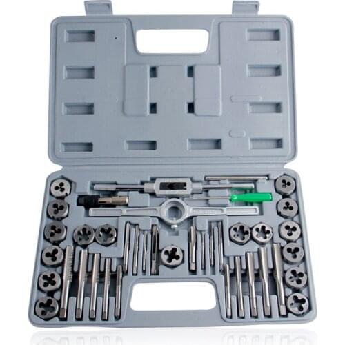 40pcs Alloy Steel Tap Die Set M3-M12 Screw Thread Metric Taps Wrench Dies DIY Kit Wrench Screw Threading Hand Tools