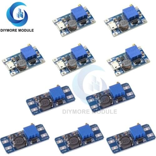 5PCS MT3608 DC-DC Step Up Converter Booster Power Supply Module Boost Step-up Board MAX output 28V 2A