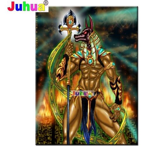 Anubis Doberman Egyptian Gods Rhinestone Diamond Painting cross stitch Full Square/Round Drill Puzzle Mosaic Embroidery Egyptian