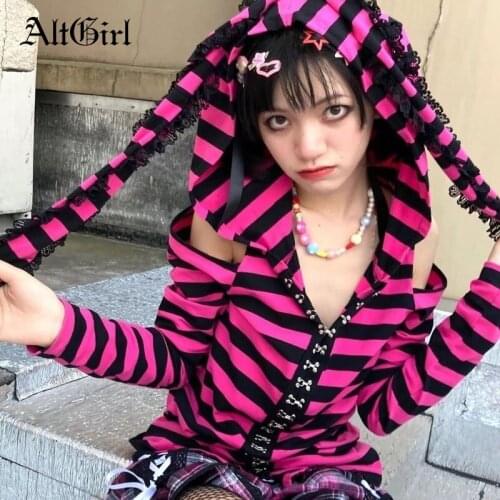 ALTGIRL Womens Long Hoodies