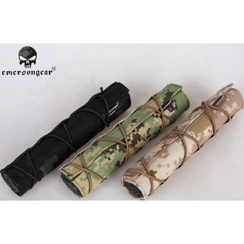 Emerson 22cm Airsoft Suppressor Cover Tactical Combat Quick Release Suppressor Pouch EM9330