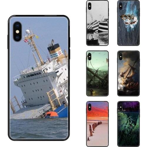 Lost Ship Nature For Xiaomi Redmi Note 4 5 5A 6 7 8 8T 9 9S Pro Max Select Black Soft TPU Cell Phone Case