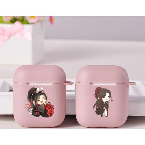 Anime Air Pod Case For Airpods 1/2 Soft Silicone Wireless Bluetooth Candy Color Mo Dao Zu Shi Air Pods 1/2 Cover Case Airpod 2 1