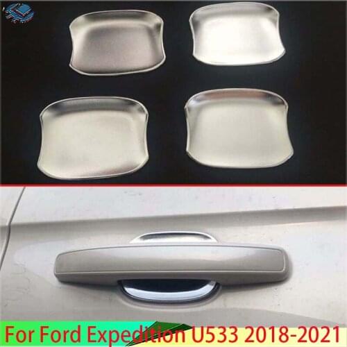 Fourth generation U553 Decorate Accessories ABS Chrome Door Handle Bowl Cover Cup Cavity Trim For Ford Expedition 2018 2019