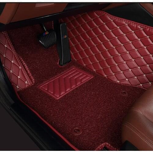 Custom Double layer car floor mats for Jaguar xf F-PACE XJL XEL XE F-TYPE XK XFL All Models auto accessories car mats 5 seat