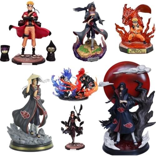 Naruto Shippuden PVC Movable Figure Uchiha Itachi Uzumaki Naruto Curse Seal Sasuke Collection Decoration Gift