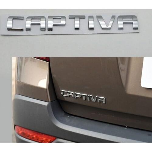 For Captiva Rear Trunk Tailgate Emblem Car Badge Logo Sticker Decal Nameplate For Chevrolet