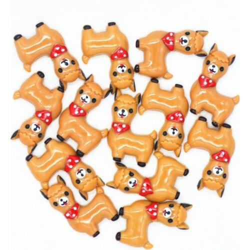 22mmX33mm Brown Resin Flatback Alpaca Miniatures|Resin Lama Pacos Scrapbooking Miniatures|Resin Flatback Alpaca Charms