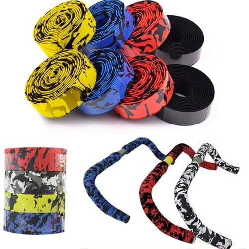 Bicycle Handlebar Tape Anti-vibration Pu Eva Bent Cycling Road Bike Tapes Racing Breathable Non-slip Handle Bar Belt Wrap #W5