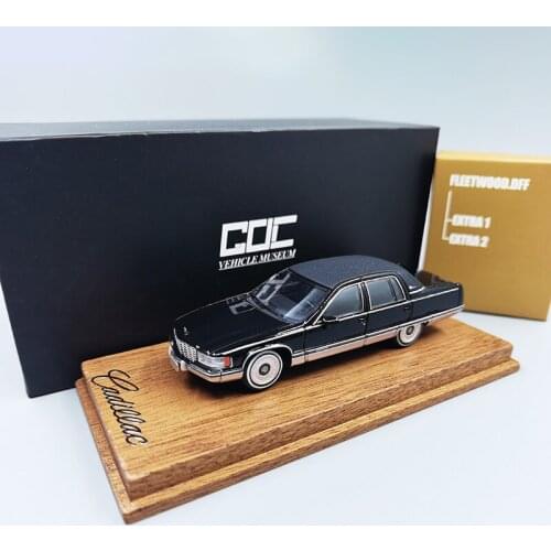 Diecast Alloy 1:64 Scale 1993 Cadillac Wood Car Model Metal Die-Cast Toy Classic Vehicle for Collection Gift Collectible Display