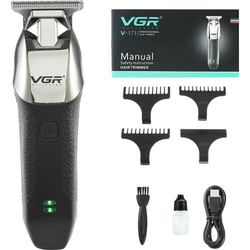 VGR Hair Clipper 0 Knife Head Oil Head Electric Hair Clipper Electric USB Style Hair Clipper Mens Engraving and Trimming