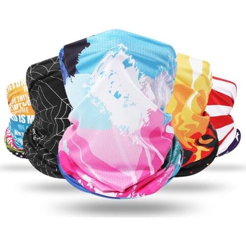 UV Protection Face Mask Breathable Multifunctional Fishing Scarf Headband For Hiking Camping Summer Face Cover 15 Colors